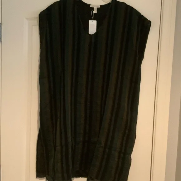 EILEEN FISHER V-neck Striped Tunic - Picture 3 of 5